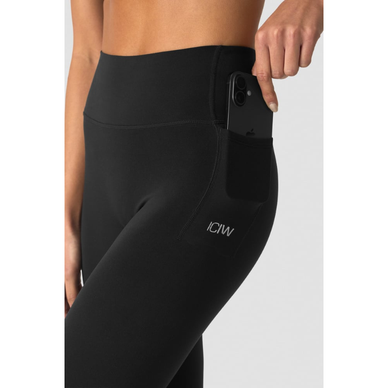 ICIW Luxe Flared Tights Black-Naisten trikoot ja leggingsit-ICANIWILL-XS-Aminopörssi