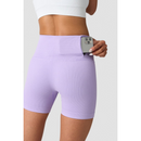 ICIW Ribbed Define Seamless Pocket Shorts lavender-Naisten shortsit-ICANIWILL-XS-Aminopörssi