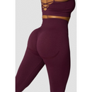 ICIW Shape Seamless Hidden Scrunch Tights Dark Mahogany Melange-Naisten trikoot ja leggingsit-ICANIWILL-XS-Aminopörssi