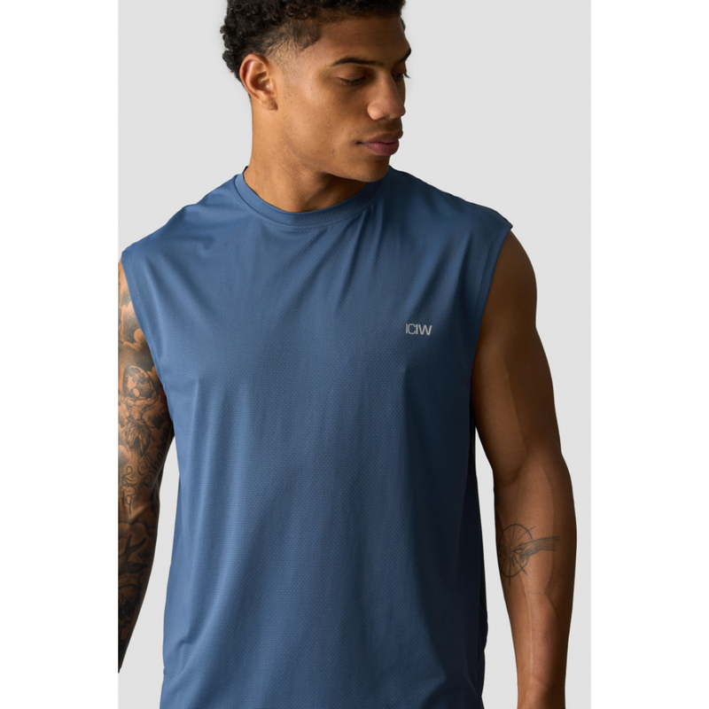 ICIW Stirde Sleeveless T-shirt Twilight Blue-Miesten hihattomat paidat-ICANIWILL-M-Aminopörssi