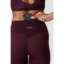 ICIW Define Thermal Seamless V-shape Tights, Maroon Red-Naisten trikoot ja leggingsit-ICANIWILL-XS-Aminopörssi
