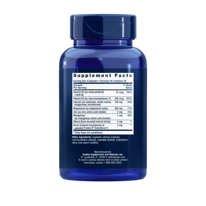 Life Extension Bone Restore with Vitamin K, 120 kaps.-K-vitamiini-Life Extension-Aminopörssi