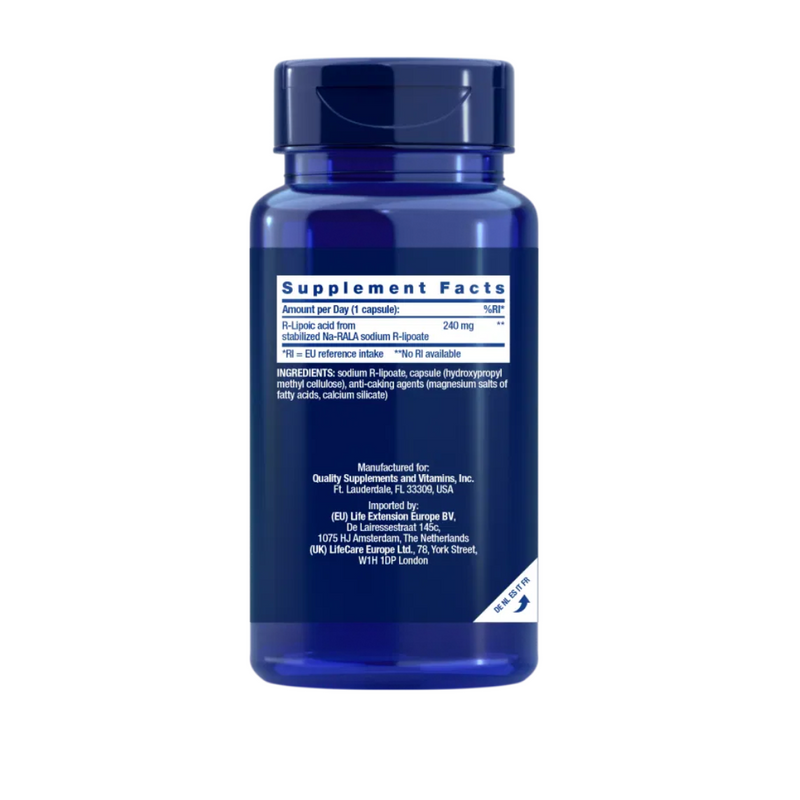 Life Extension Super R-Lipoic Acid, 60 kaps.-Antioksidantti-Life Extension-Aminopörssi