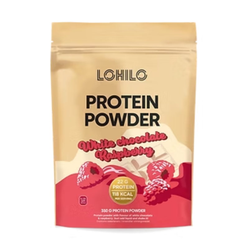 LOHILO Proteiinijauhe 350 g-Heraproteiinikonsentraatti-LOHILO-White Chocolate Raspberry-Aminopörssi