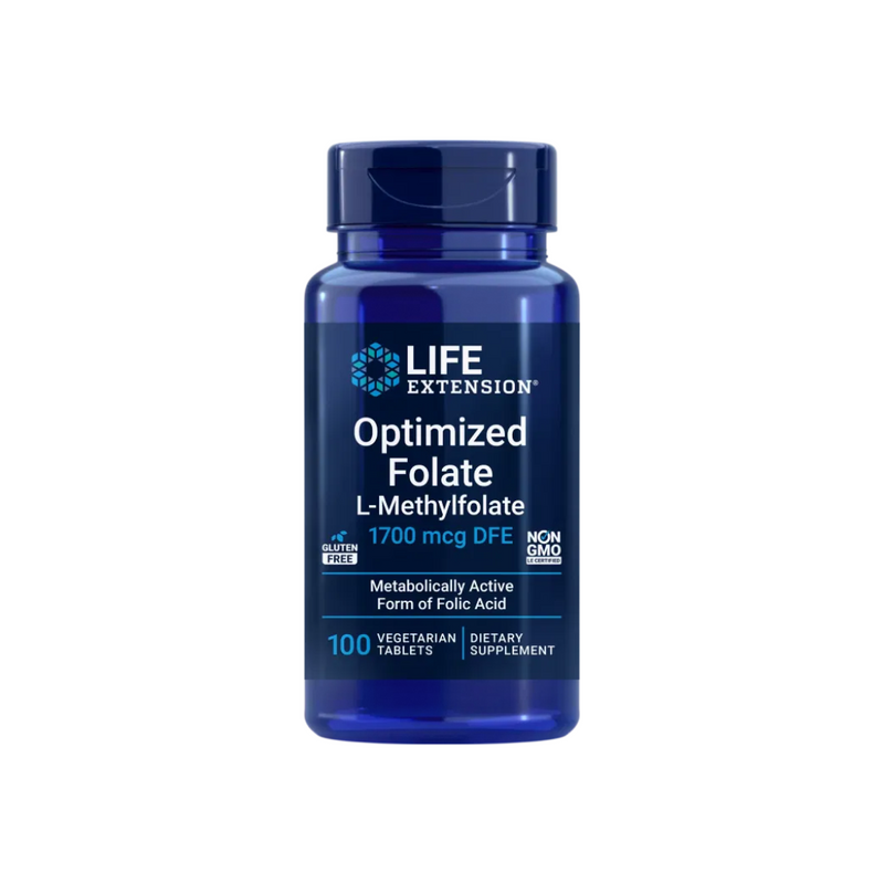 Life Extension Optimized Folate, 100 kaps.-Foolihappo-Life Extension-Aminopörssi