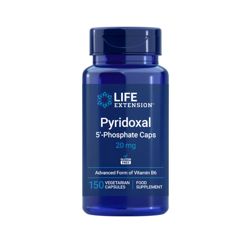 Life Extension Pyridoxal 5'-Phosphate, 150 kaps.-B6-vitamiini-Life Extension-Aminopörssi