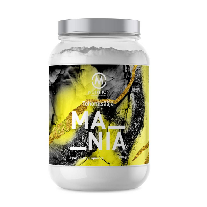 MANIA!, 500 g-Pre-Workout-M-Nutrition-Lime-Salty Liqourice-Aminopörssi