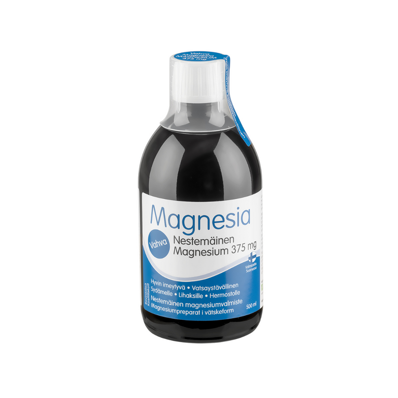 Magnesia Nestemäinen Magnesium 375 mg, 500 ml-Magnesium-Hankintatukku-Aminopörssi