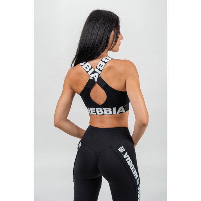 Medium Support Criss Cross Sports Bra Iconic 230-Naisten pitkähihaiset ja hupparit-Nebbia-XS-Aminopörssi