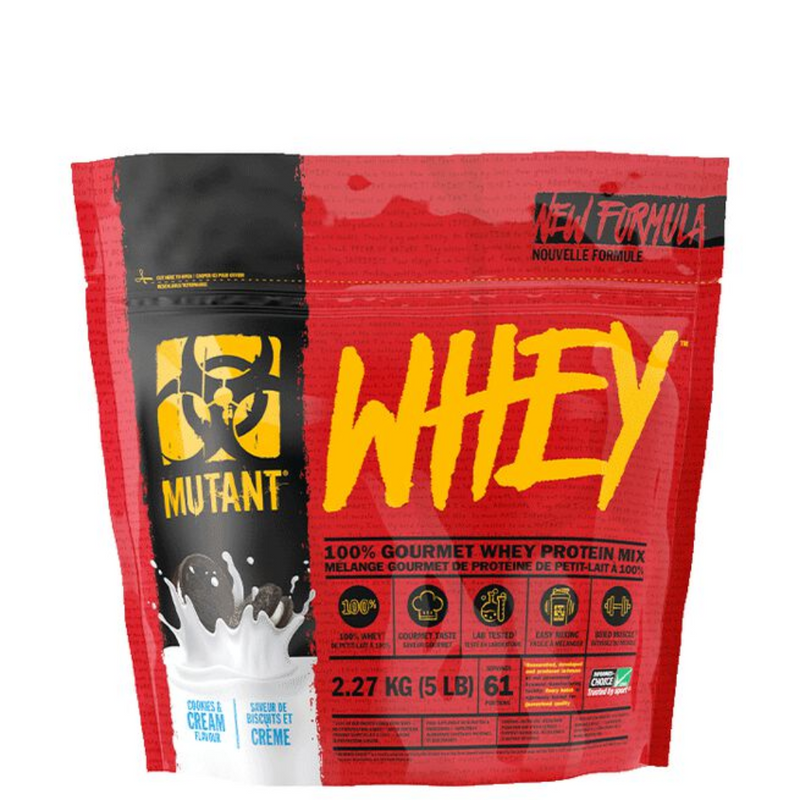 WHEY, 2,27 kg-Heraproteiinisekoitus-Mutant-Cookies & Cream-Aminopörssi