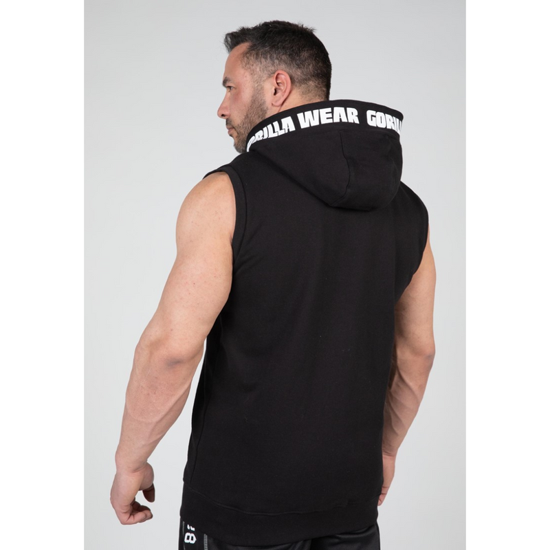 Milwaukee S/L Zipped Hoodie - Black-Miesten T-paita-Gorilla Wear-S-Aminopörssi