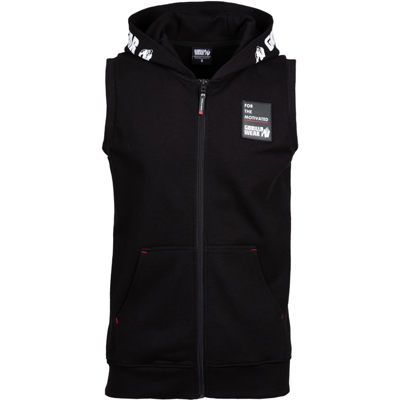 Milwaukee S/L Zipped Hoodie - Black-Miesten T-paita-Gorilla Wear-S-Aminopörssi