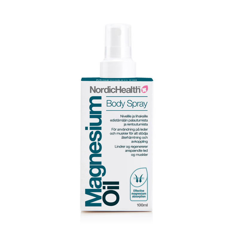 Nordic Health Magnesium Oil Ihosuihke 100 ml-Magnesiumsuihke-Nordic Health Sprays-Aminopörssi