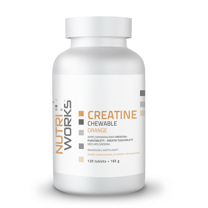 Nutri Works Creatine Chewable, 120 purutabl.-Kreatiini-Nutri Works-Aminopörssi