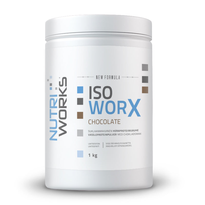 Nutri Works Iso worX laktoositon heraproteiini, 1 kg-Heraisolaatti-Nutri Works-Chocolate-Aminopörssi