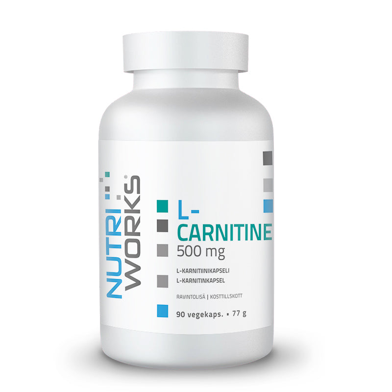 L-Carnitine 500mg, 90 vegekaps.-L-Karnitiini-Nutri Works-Aminopörssi