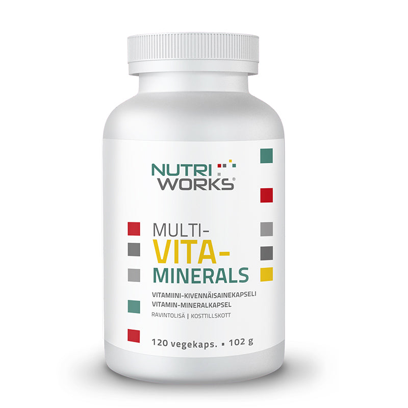 Nutri Works Multivita-Minerals, 120 vegekaps.-Monivitamiini-Nutri Works-Aminopörssi