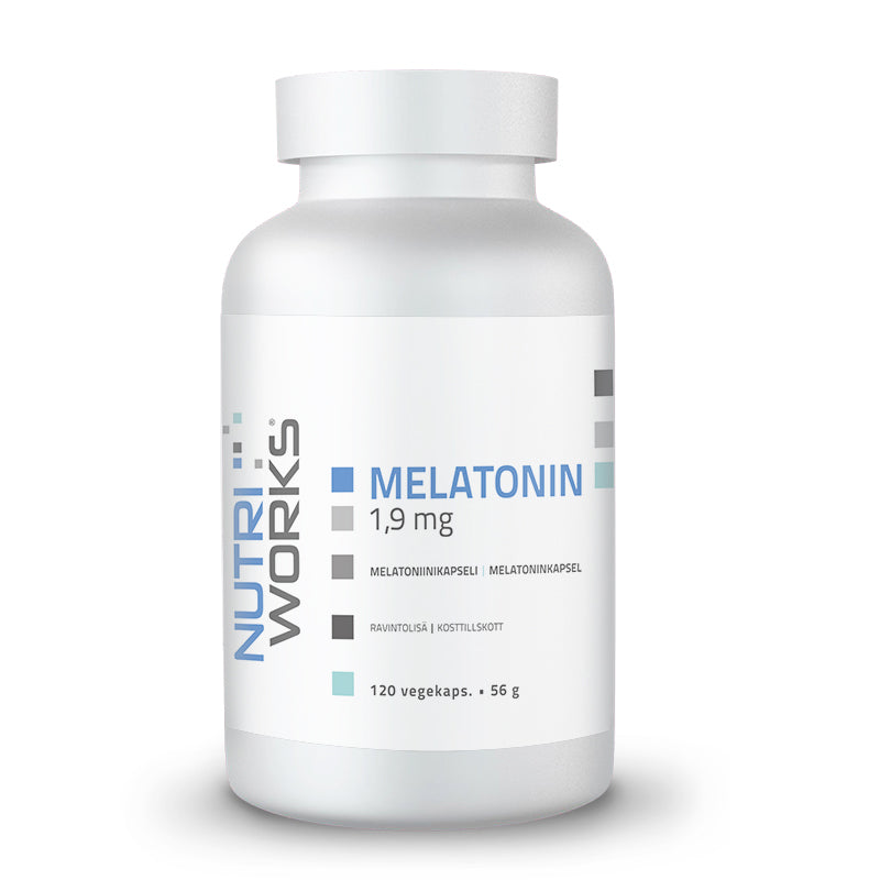 Melatonin 1,9 mg 120 vegekaps.-Melatoniini-Nutri Works-Aminopörssi