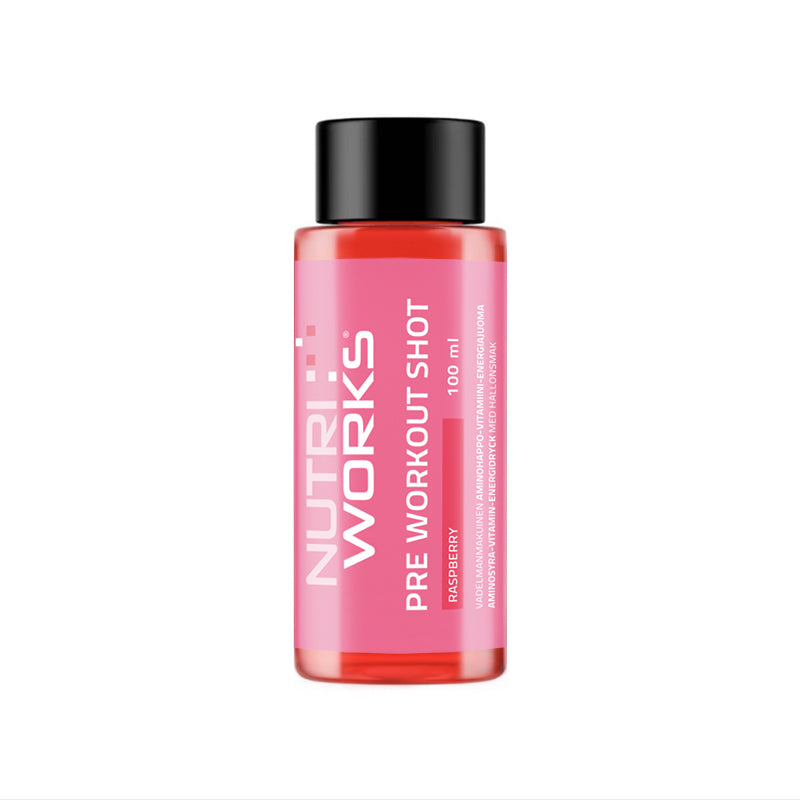 Pre Workout Shot Raspberry 100 ml x 12 kpl-Pre-Workout-Nutri Works-Aminopörssi