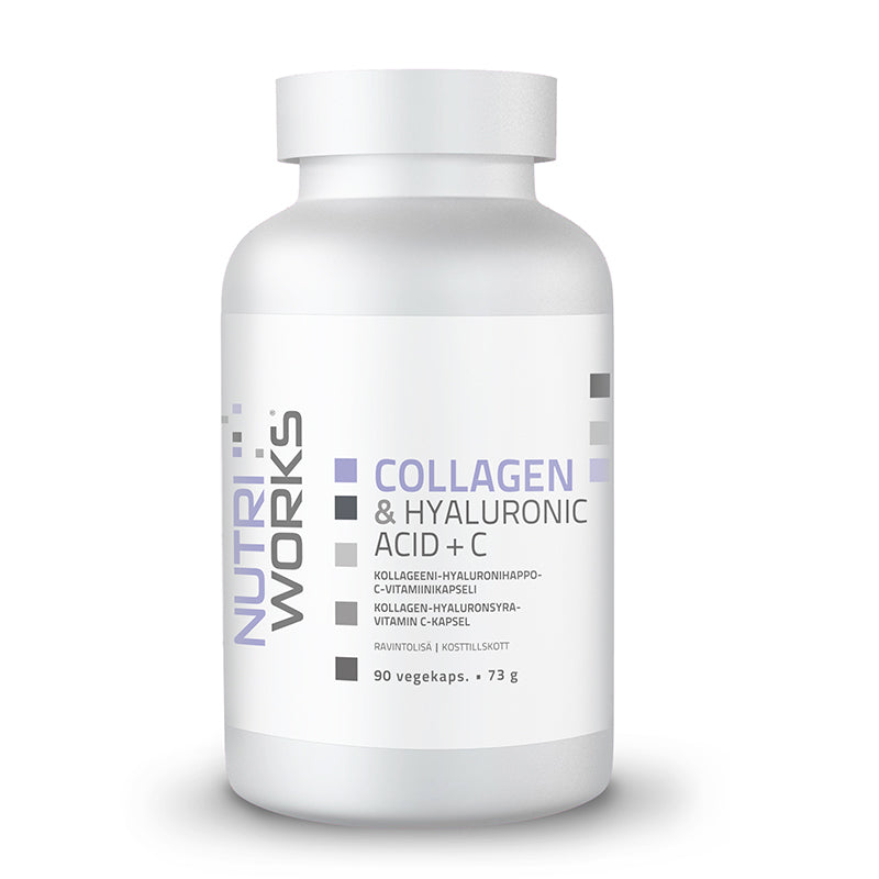 Nutri Works Collagen & Hyaluronic Acid, 90 vegekaps