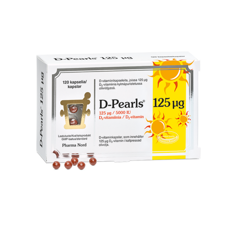 Pharma Nord D-Pearls 125 ug 160 kaps.-D-vitamiini-Pharma Nord-Aminopörssi