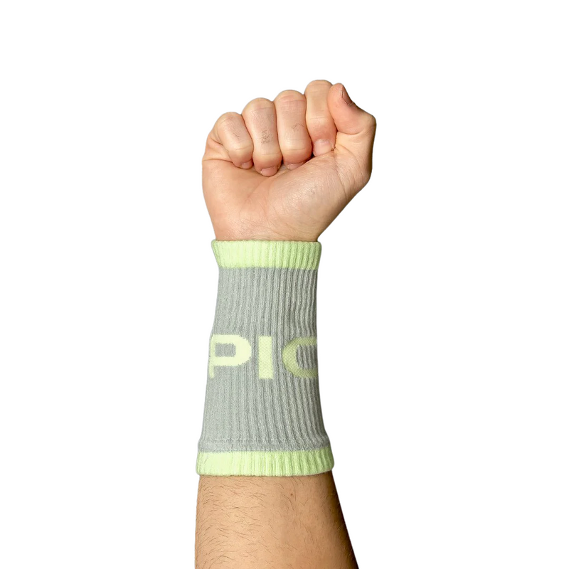 Picsil Long Sports Wristbands, lime-Ranneide-Picsil-Aminopörssi