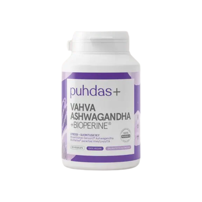 Puhdas+ Ashwagandha Säästöpakkaus 120 kaps.-Ashwagandha-Puhdas+-Aminopörssi