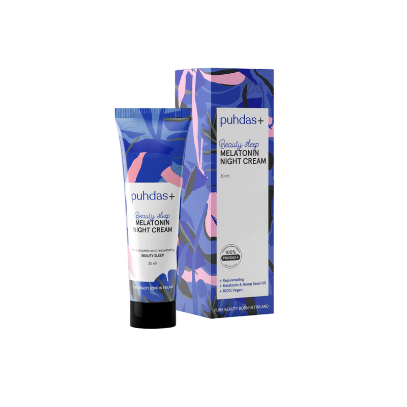Melatonin Night Cream, 30 ml-Kosteusvoide-Puhdas+-Aminopörssi