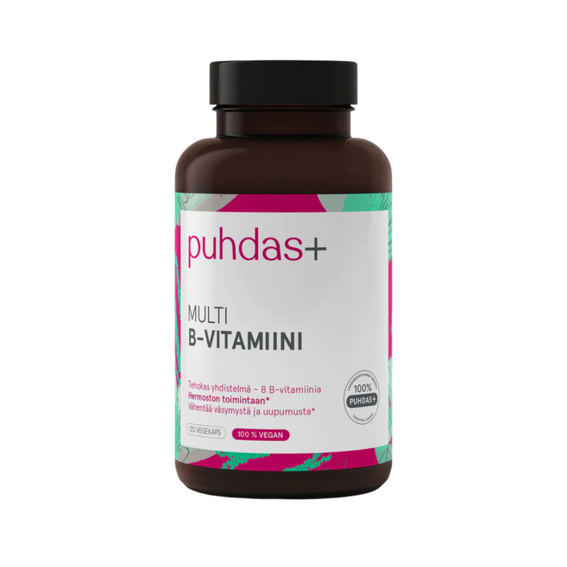 Multi B-vitamiini, 120 kaps.-B-vitamiini-Puhdas+-Aminopörssi