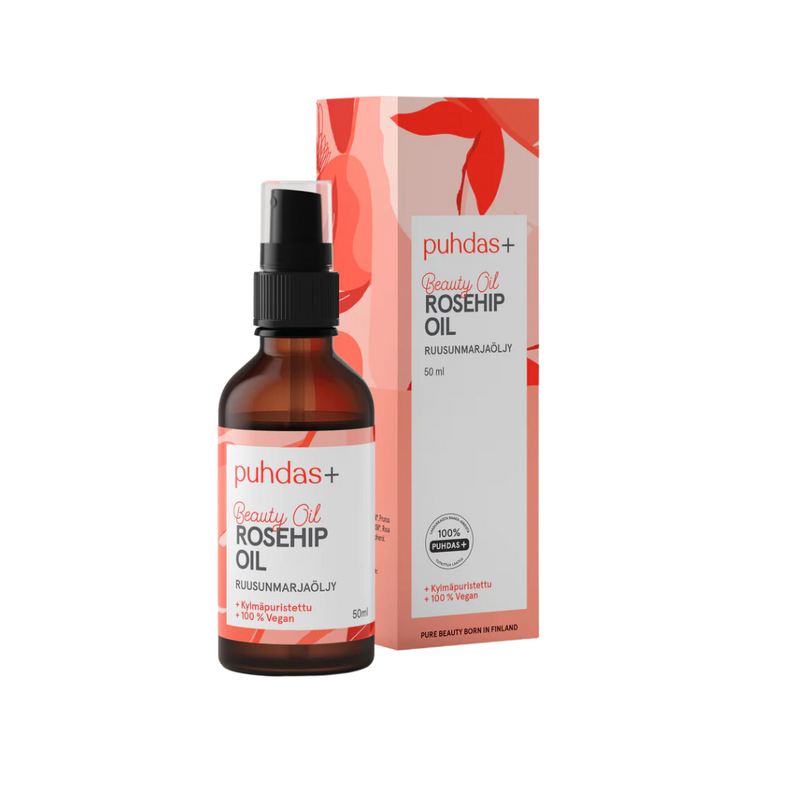 Rosehip Oil (ruusunmarjaöljy) 50ml-Kosteusvoide-Puhdas+-Aminopörssi