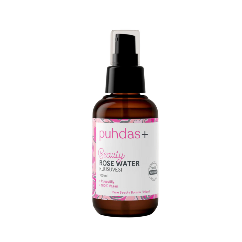 Rose Water, 100ml-Kosteusvoide-Puhdas+-Aminopörssi