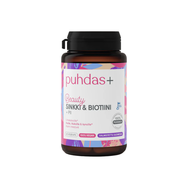 Beauty Sinkki, biotiini, Pii 60 kaps.-Biotiiini-Puhdas+-Aminopörssi