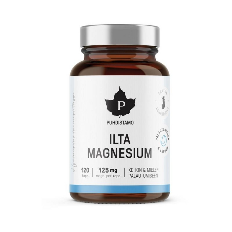 Ilta Magnesium, 120 kaps.-Magnesium-Puhdistamo-Aminopörssi