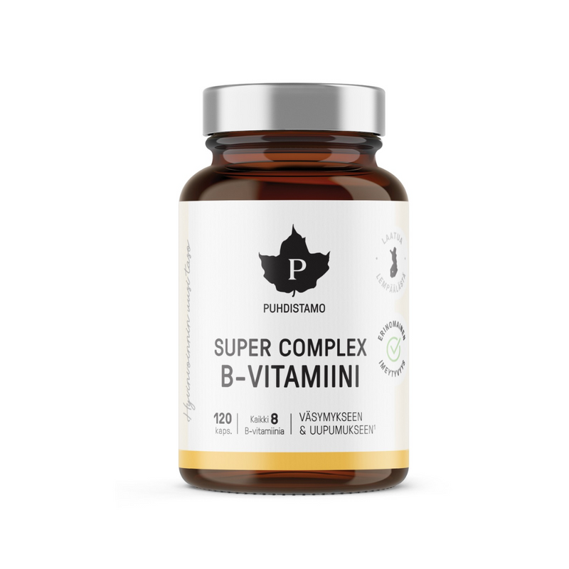 Puhdistamo Super Complex B-vitamiini 120 kaps.-B-vitamiini-Puhdistamo-Aminopörssi