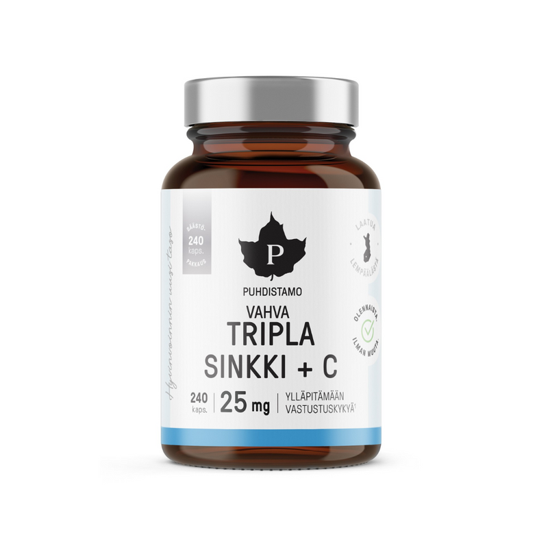 Puhdistamo Tripla Sinkki 240 kaps.-Sinkki-Puhdistamo-Aminopörssi