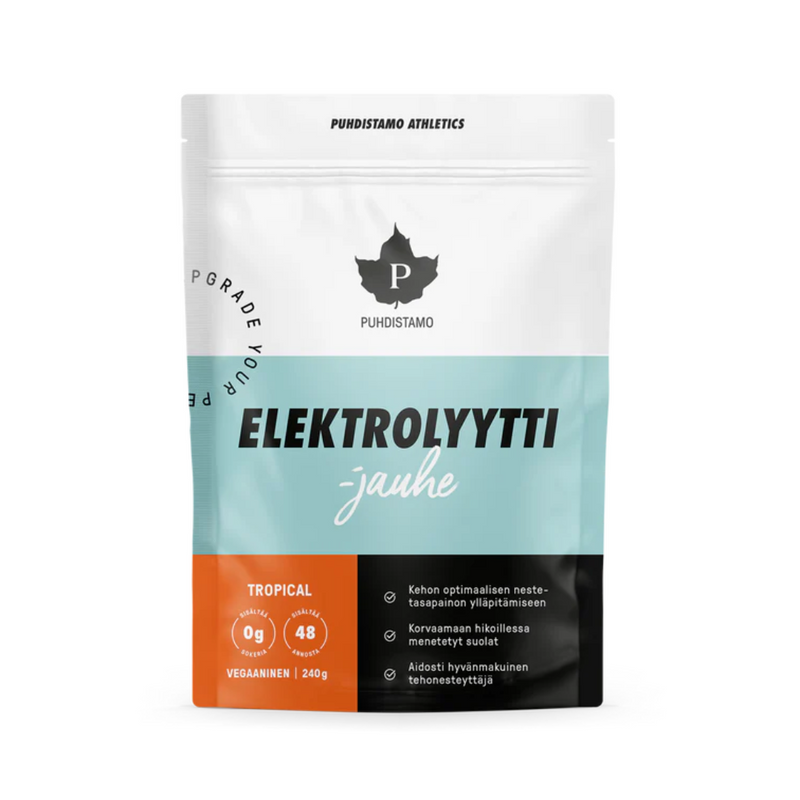 Elektrolyyttijauhe, 240 g-Elektrolyyttijauhe-Puhdistamo-Tropical-Aminopörssi