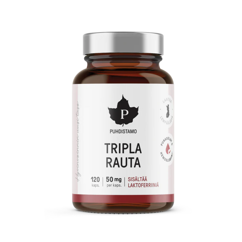 Tripla Rauta, 120 kaps.-Rauta-Puhdistamo-Aminopörssi