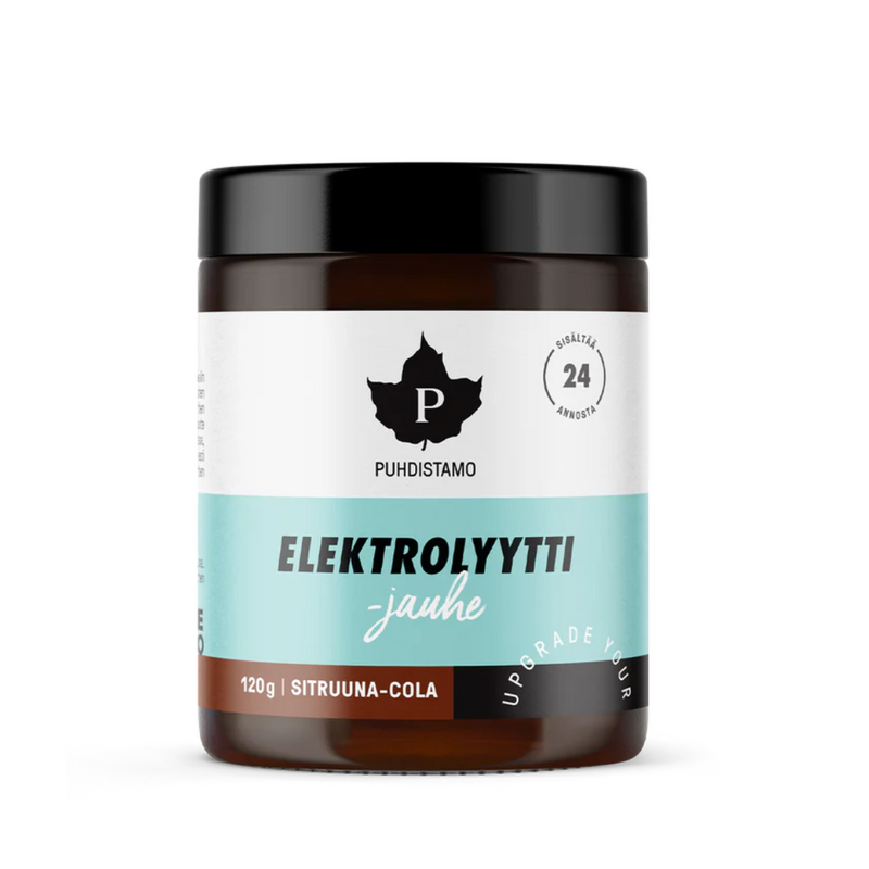 Puhdistamo Elektrolyyttijauhe, 120 g-Elektrolyyttijauhe-Puhdistamo-Sitruuna-Cola-Aminopörssi