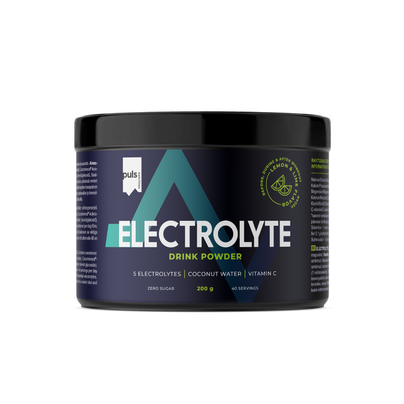 Electrolyte, 200g-Elektrolyyttijauhe-PULS-Lemon Lime-Aminopörssi