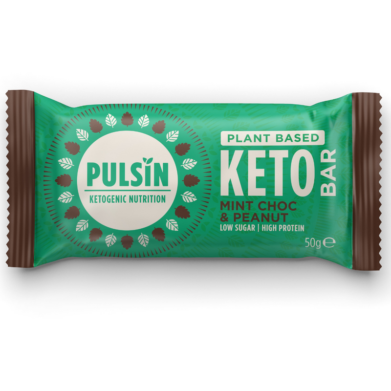 KETO Bar, 50 g-Proteiinipatukka-Pulsin-Minttusuklaa-maapähkinä-Aminopörssi