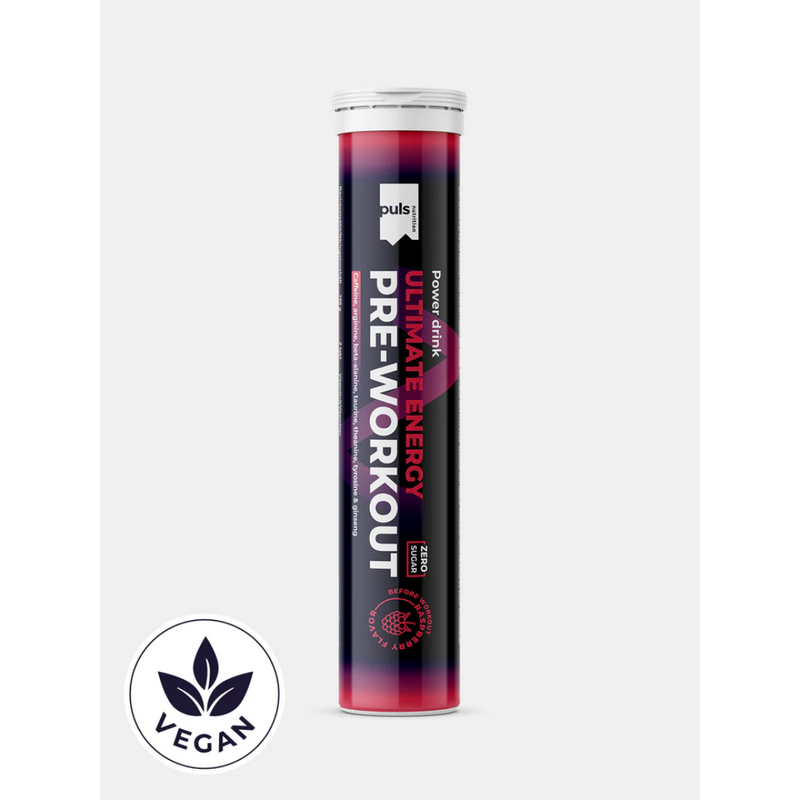 Pre-Workout poretabletti 20 tabl.-Elektrolyyttijauhe-Puls Nutrition-Raspberry-Aminopörssi