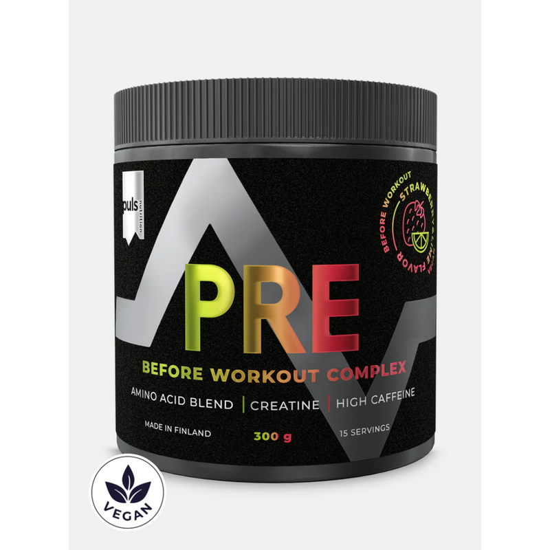 Pre, 300g-Pre-Workout-PULS-Strawberry-Lime-Aminopörssi