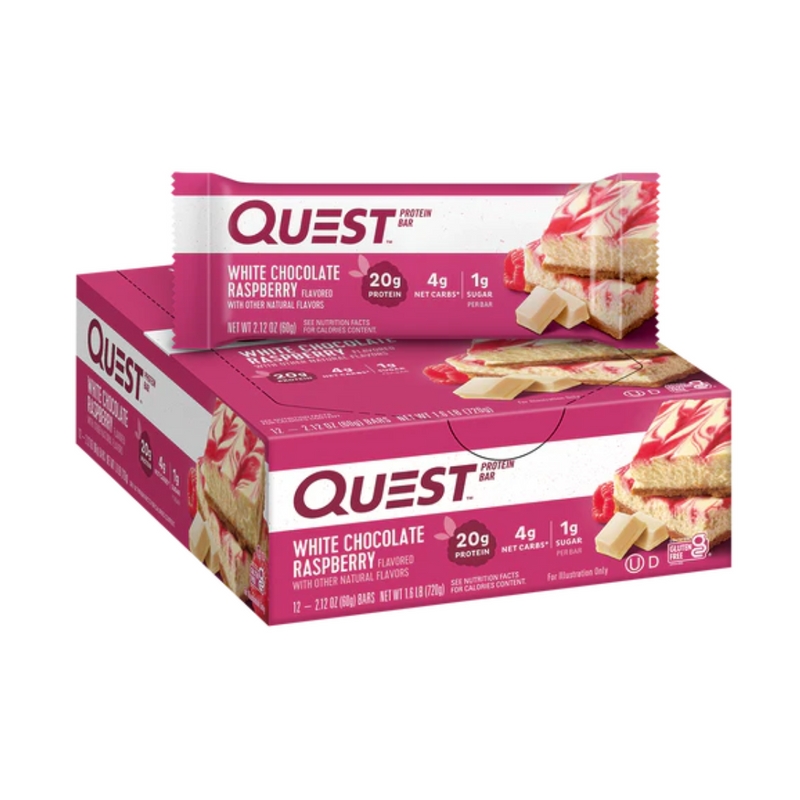 Quest Bar, 60g x12 kpl-Proteiinipatukka-Quest Nutrition-White Chocolate Raspberry-Aminopörssi