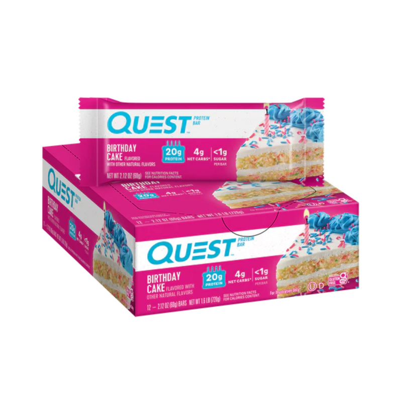 Quest Bar, 60g x12 kpl-Proteiinipatukka-Quest Nutrition-Birthday Cake-Aminopörssi