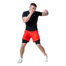 Erä: RDX T16 2-in-1 Compression MMA Shorts, red/black (p)