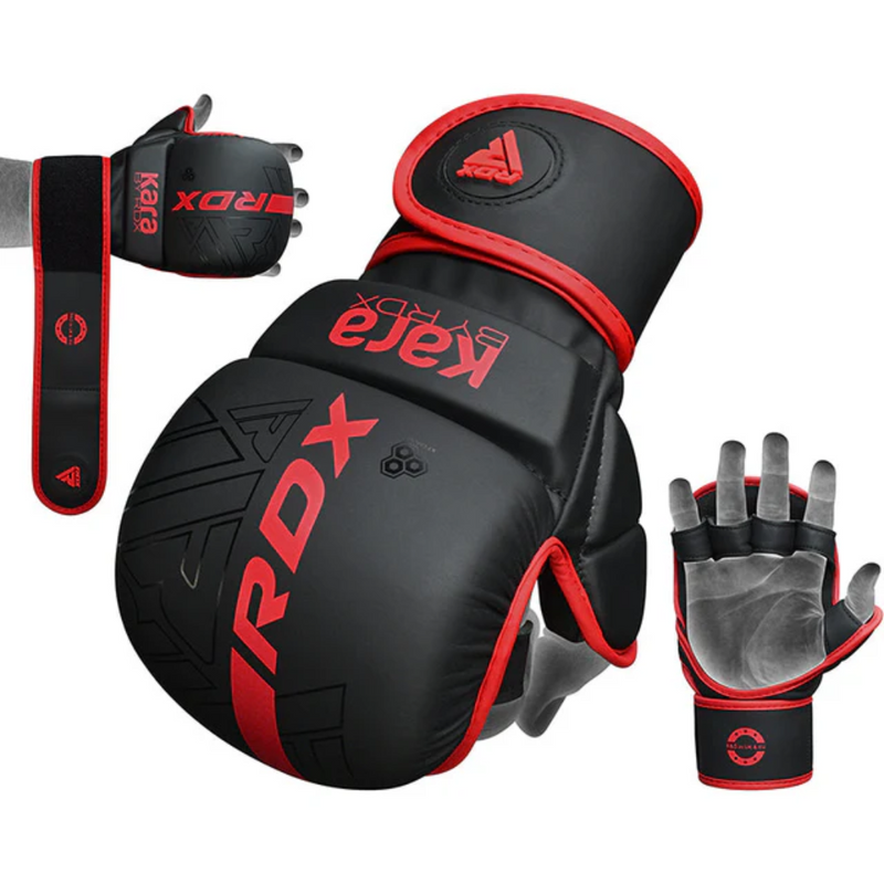 RDX F6 KARA MMA Sparring Gloves 7oz RED-MMA Hanskat-RDX-S/M-Aminopörssi