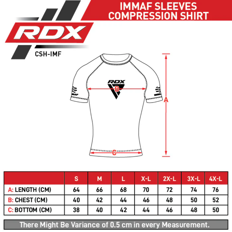 RDX IMMAF Approved Half Sleeves Compression Shirt Red-Kamppailuvaatteet-RDX-S-Aminopörssi