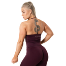 Relode Aura Seamless Halterneck Top Fig Red-Naisten lyhythihaiset ja topit-Relode-XS-Aminopörssi