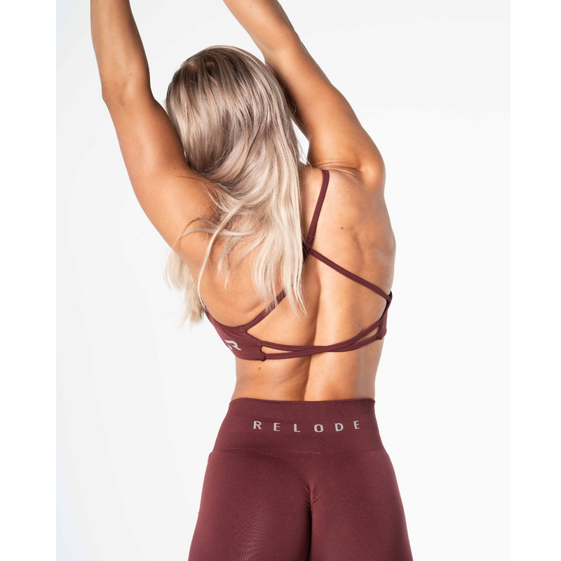 Prime Seamless Top Burgundy-Naisten urheiluliivit-Relode-XS-Aminopörssi