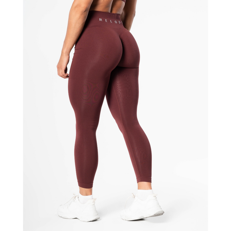 Prime Scrunch Tights, Burgundy-Naisten trikoot ja leggingsit-Relode-XS-Aminopörssi